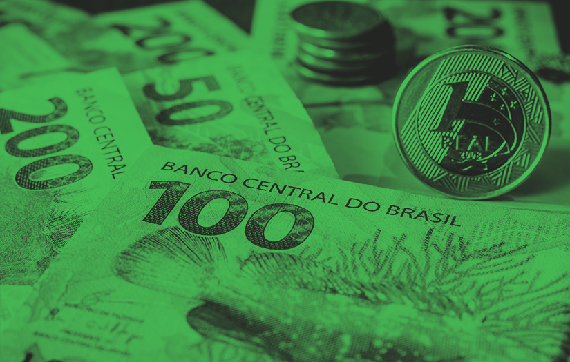 notas e moedas de real brasileiro